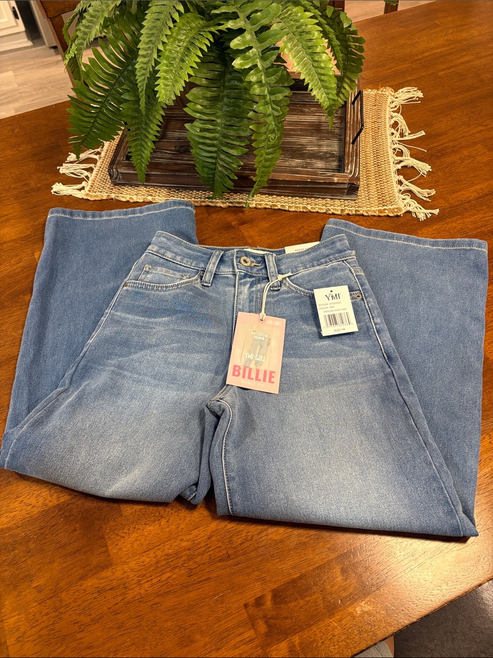 YMI Billie wide leg Jeans in Light Blue